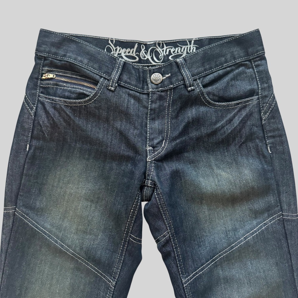 Speed and Strength Womens Kevlar Reinforced Motorcycle Riding Jeans Dark Moto 6 - Picture 14 of 14